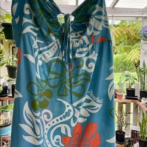 Made in Hawaii, spaghetti strap Baby Doll blouse.